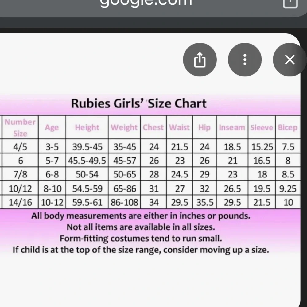 Rubies Halloween Bat Girl's Costume Size Small 5-7 years NWOT